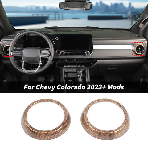 For 2023+ Chevy Colorado Center Console Air Vent Trim Ring Cover
