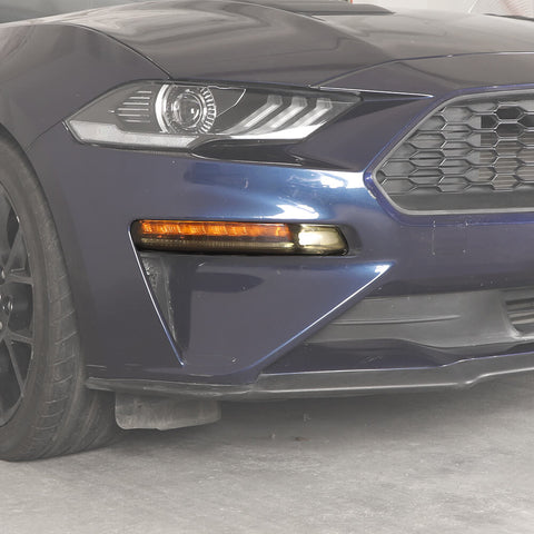 For 2018-2023 Ford Mustang Front Fog Light Lamp Cover Trim Decor Bezels