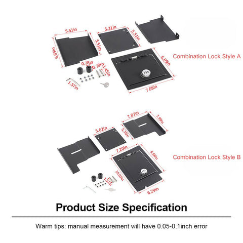 For 2010-2023 Toyota 4Runner Center Console Safe Box Armrest Storage Combination Lock Box