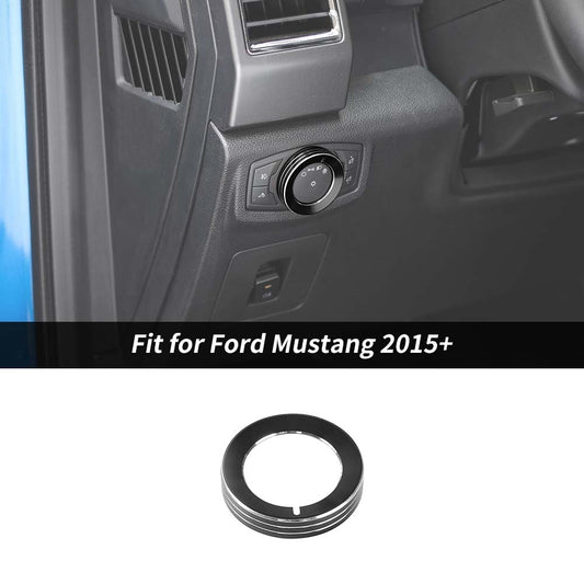 Headlight Switch Button Knob Ring Trim Bezels For Ford F150 2015-2020 & Mustang 2015+ Accessories | CheroCar