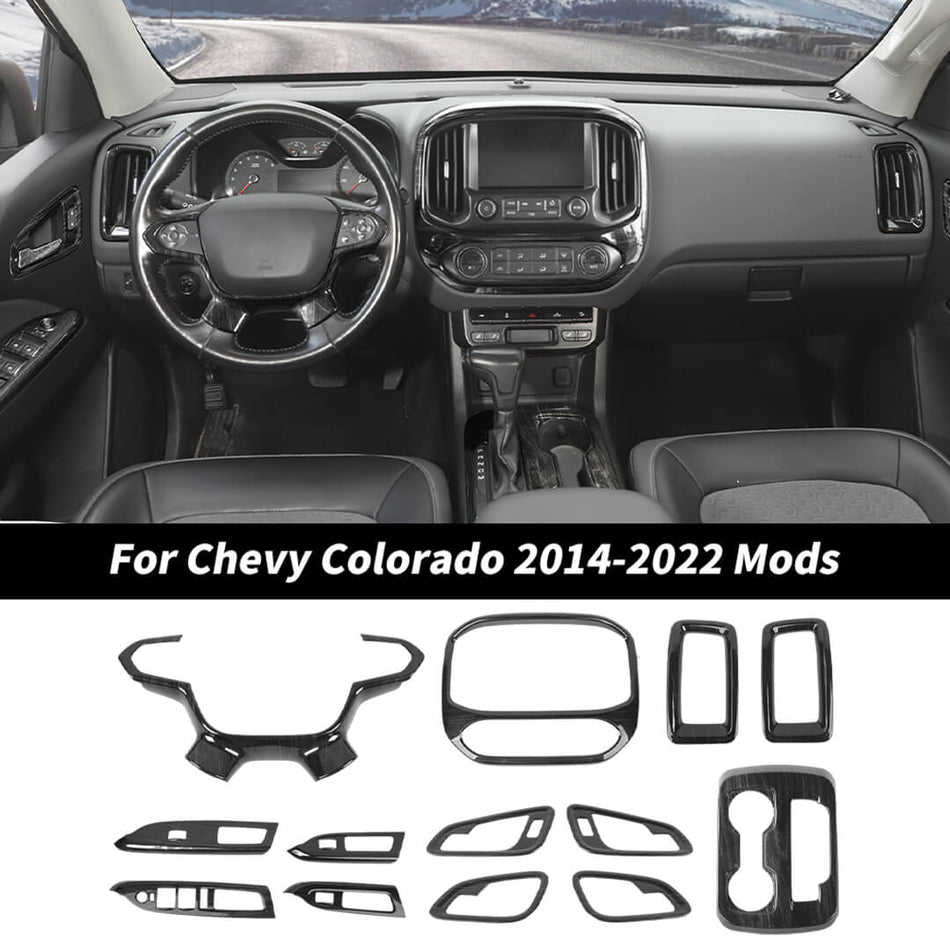 For 2014-2022 Chevy Colorado Interior Center Console Decor Cover Trim Kit (13 pcs)