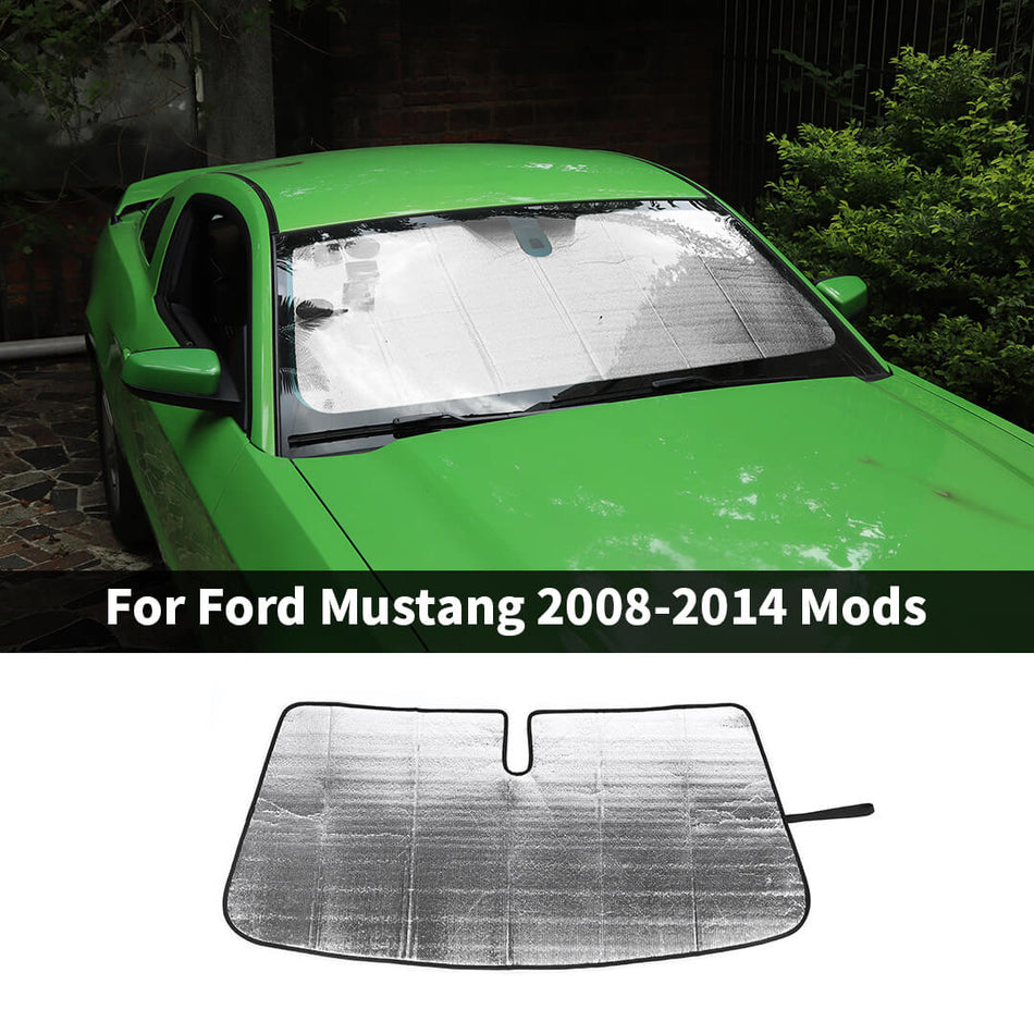 For 2008-2014 Ford Mustang Front Windshield Sunshade Shade Shield Sun Visor Mat