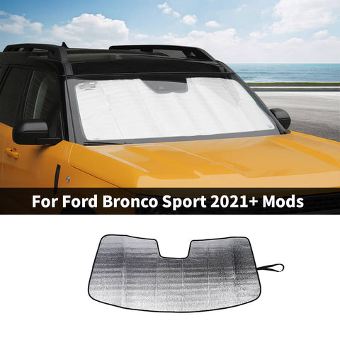 For 2021+ Ford Bronco Sport Front Windshield Sunshade Sun Heat Protector Sun Visor