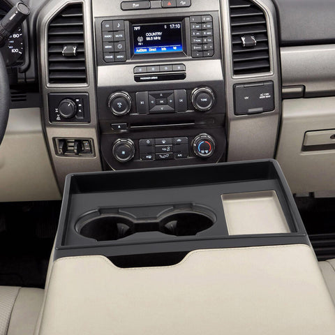 For 2015-2020 Ford F250/F350/F450/F550 Front Cup Holder Storage Box Organizer Tray