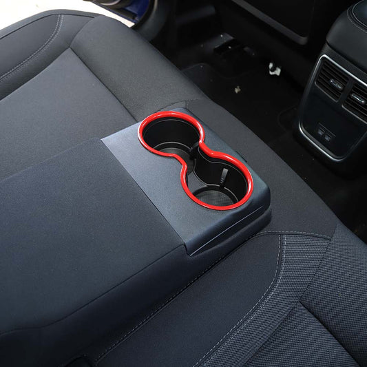 Rear Armrest Box Cup Holder Decor Ring Trim For Dodge Charger 2010+ Accessories | CheroCar