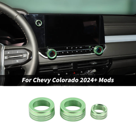 For 2024+ Chevy Colorado Center Console Dash GPS Knob Adjustment Ring Trim