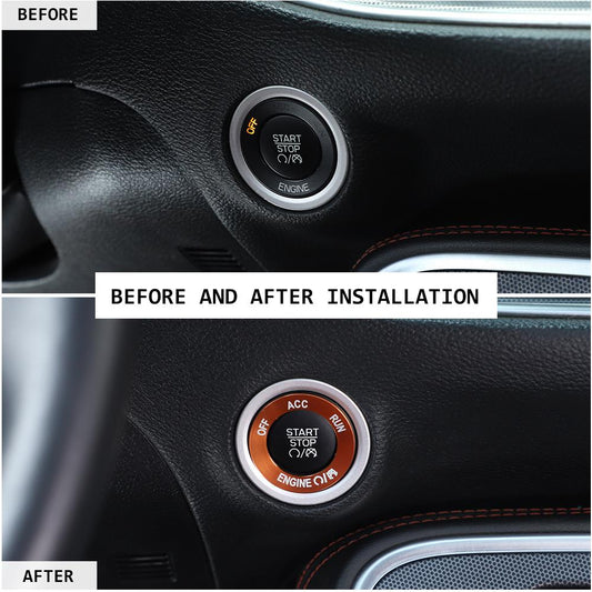 For 2010+ Dodge Challenger/Charger/Ram Engine Start Stop Button Knob Ring Trim