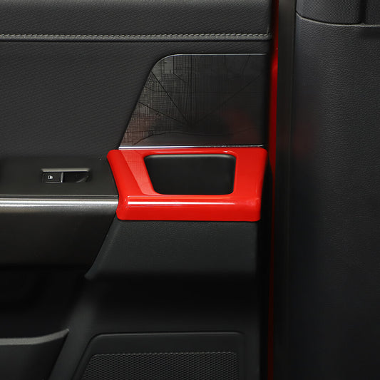 For 2021+ Ford F150 Rear Door Storage Compartment Trim Cover Decor Bezel