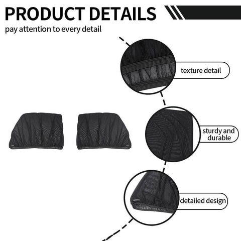 For 2010+ Toyota 4Runner/2011+ Dodge Durango Rear Window Sun Shade Breathable Mesh Side Window Screens