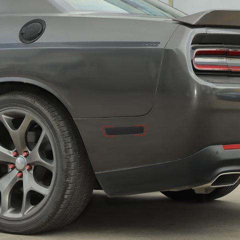 For 2015+ Dodge Challenger Smoked Black Rear Tail Light /Wheel Eyebrow Lamp Cover Trim Kit