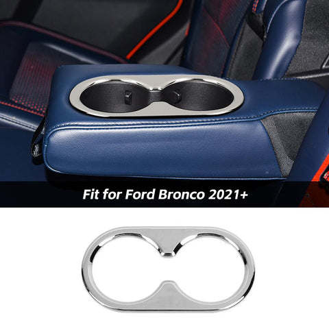 Rear Armrest Box Cup Holder Decor Cover Trim For Ford Bronco 2021+ Accessories | CheroCar