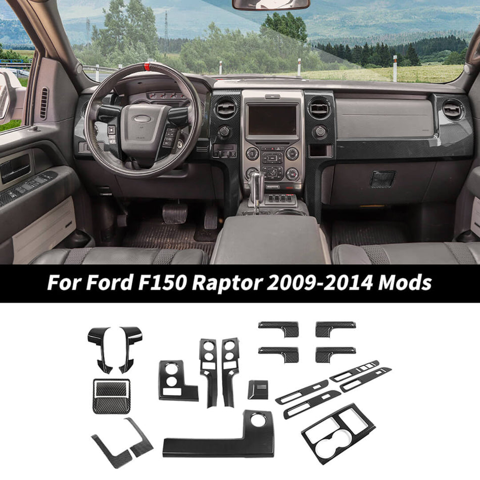 For 2009-2014 Ford F150 Raptor Interior Center Console Accessories Cover Trim Kit (20 pcs)