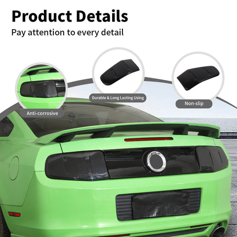 For 2010-2012 Ford Mustang Smoked Black Rear Tail Light Lamp Cover Guard Trim Bezels