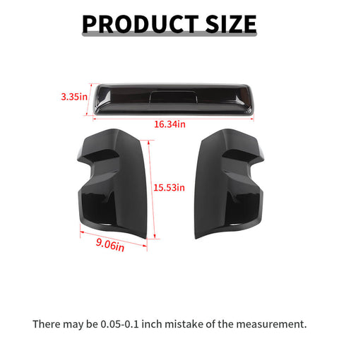 For 2023+ Chevy Colorado Smoked Black High Brake Light Taillight Lamp Cover Trim