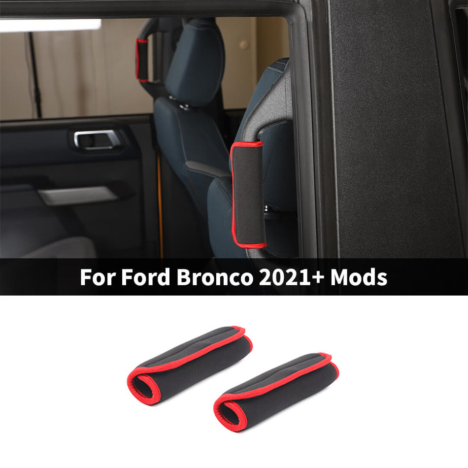 For 2021+ Ford Bronco Interior B-Pillar Handle Grab Bar Protector Cover Accessories (2 pcs)