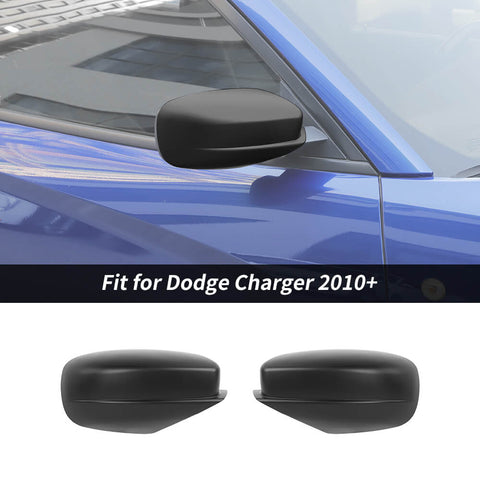 For 2010+ Dodge Charger Side Door Mirror Covers Shell Cap Trim Cover