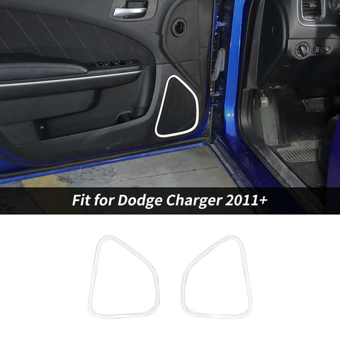 Inner Front Row Door Speaker Stereo Frame Decor Ring Trim For Dodge Charger/Chrysler 300C 2011+ Accessories | CheroCar