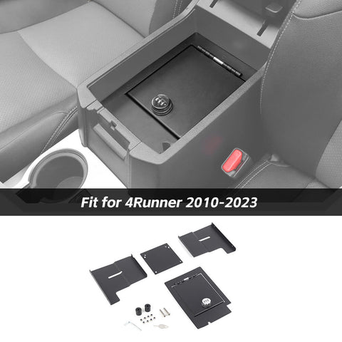 For 2010-2023 Toyota 4Runner Center Console Safe Box Armrest Storage Combination Lock Box