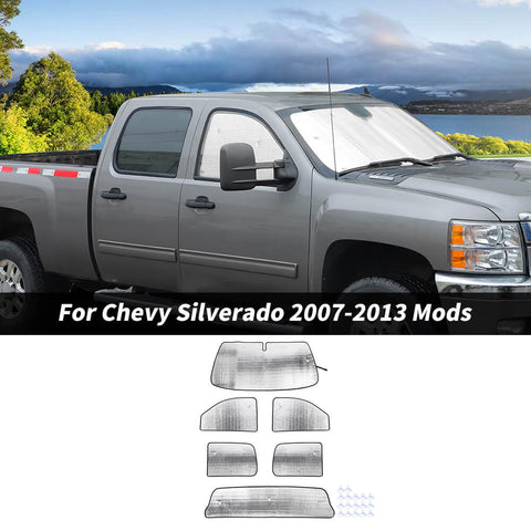 For 2007-2013 Chevy Silverado/GMC-SIERRA Windshield Sunshade Sun Shade Heat Shield Window Sun Visor Mat