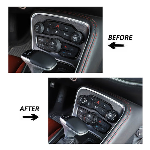 For 2015+ Dodge Challenger & 2011+ Charger & 2012-2017 Ram & 2016-2020 Durango & 2011+ 300C Air Conditioning Switch Trim Ring Cover