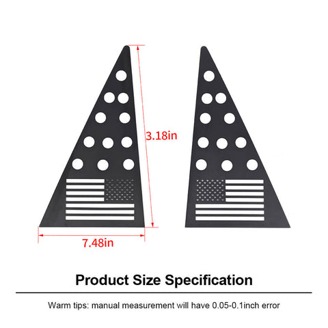 For 2010-2023 Toyota 4Runner C-pillar Triangular Window Glass Plate Trim Cover