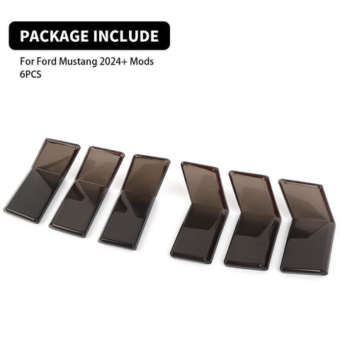 For 2024+ Ford Mustang Smoked Black Rear Taillamp Cover Taillight Backlights Cover Trim