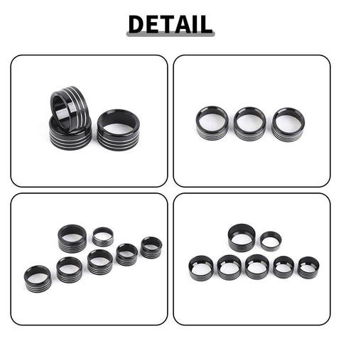 For 2018+ Dodge RAM Headlight Center Console Switch Knob Trim Ring Kit