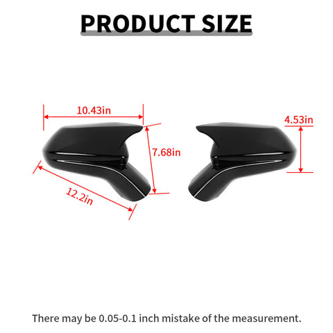 For 2016+ Chevy Camaro Rearview Mirror Caps Cover Overlay HORN Pattern