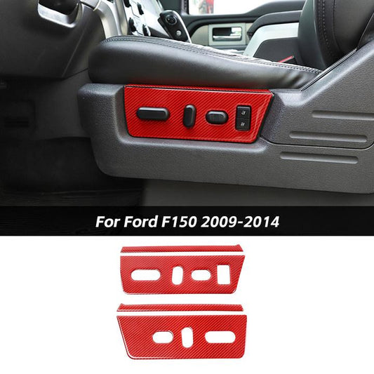 Car Seat Adjustment Button Decor Stickers Trim For Ford F150 2009-2014 Accessories | CheroCar