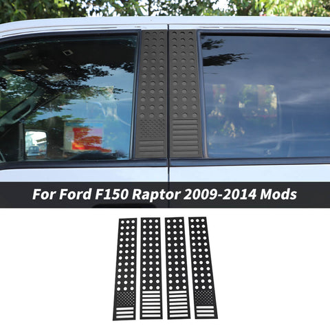 For 2009-2014 Ford F150 Raptor Car Window Center Pillar Post Panel Cover Trim