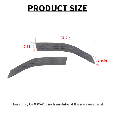 For 2011+ Dodge Charger Front Rear Door Window Glass Louvers Vent Cover