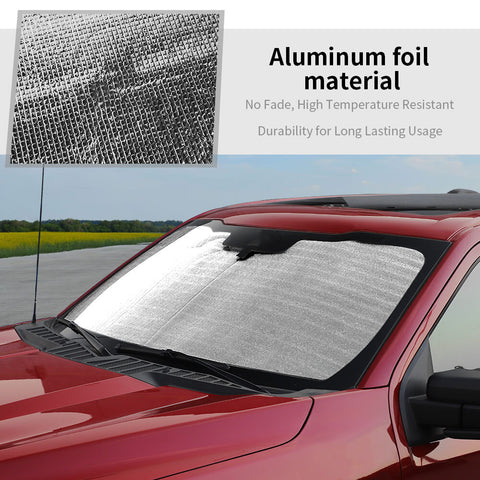 For Ford F150 2021+ Front Windshield Foldable Sunshade Sun Shade Visor Anti UV