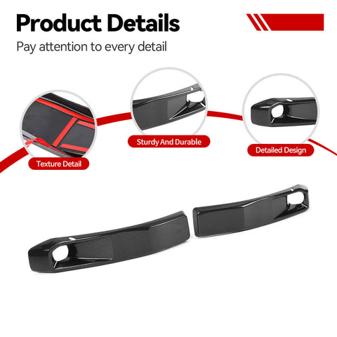 For 2021+ Ford Bronco Sport Front Bumper Fog Light Lamp Bezels Trim Cover