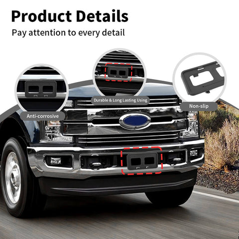 For 2011-2016 Ford F250/F350/F450/F550 Front Bumper License Plate Frame Bracket