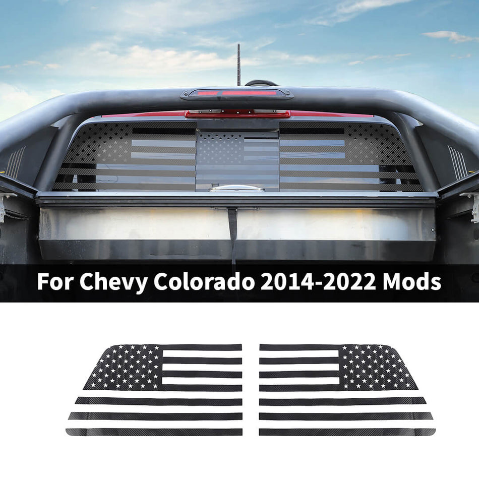 For 2014-2022 Chevy Colorado/GMC-CANYON Car Rear Window Glass Sticker Cover Trim (2 pcs)