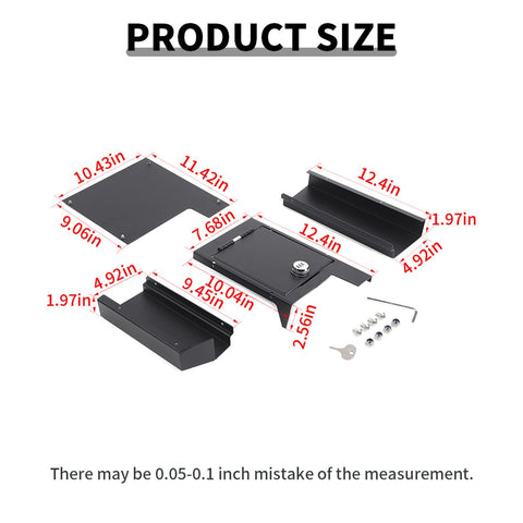 For 2009-2014 Ford F150 Raptor Center Console Safe Organizer Lock Box Safe Vault