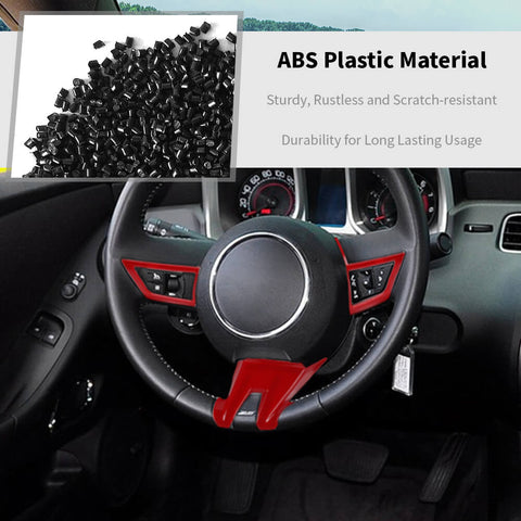 For 2010-2011 Chevy Camaro Center Console Steering Wheel Cover Trim Decor