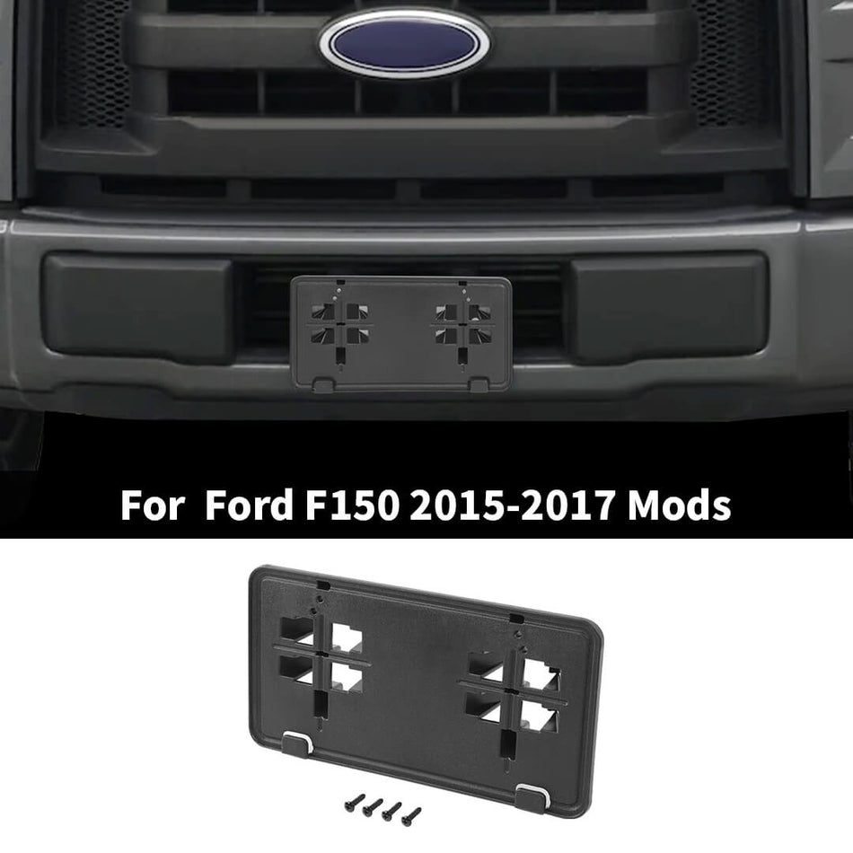 For 2015-2017 Ford F150 Exterior Front License Plate Seat Bracket Accessories