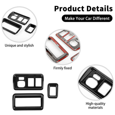 For 2010-2023 Toyota 4runner Rear View Mirror Button Adjustment Decoration Cover Trim Bezel