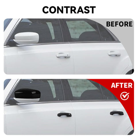 For 2011+ Chrysle 300C Exterior Door Handle Side Mirror Rearview Trim Cover Kit