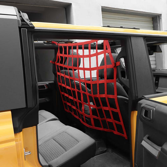 For 2021+ Ford Bronco Rear Seat Trunk Mesh Cargo Isolation Net Mesh