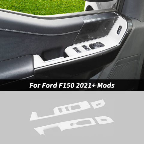 For 2021+ Ford F150 Interior Front Door Window Lift Switch Panel Trim Cover