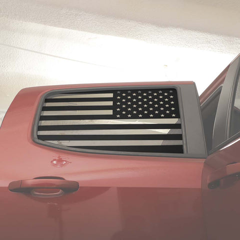 For 2014+ Chevy Colorado Rear Side Window Decal Sticker US Flag