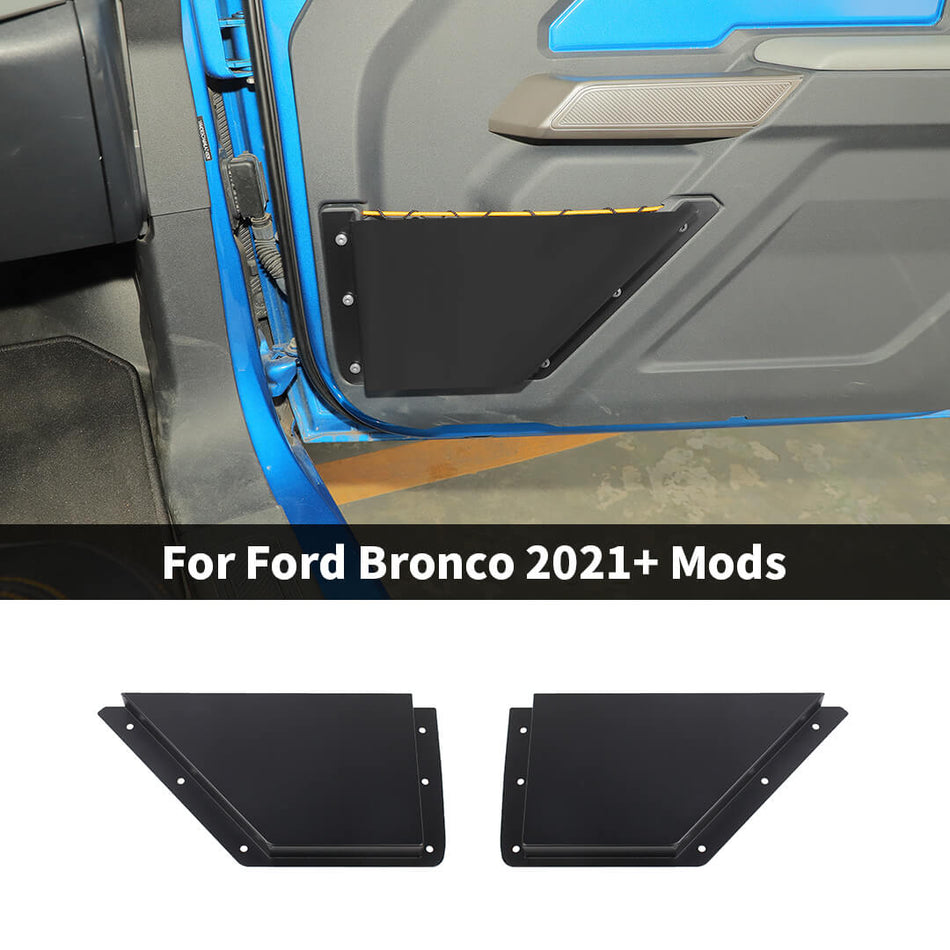 For 2021+ Ford Bronco Front & Rear Door Mesh Storage Box Organizer Bezels (2 pcs)