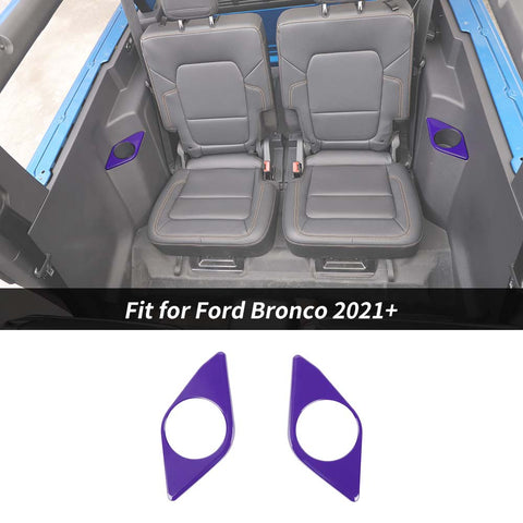 For 2021+ Ford Bronco 2-Door Rear Side Cup Holder Panel Cover Trim Bezels