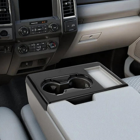 For 2015-2020 Ford F250/F350/F450/F550 Center Cup Holder Panel Cover Trim Interior Accessories