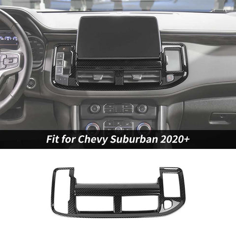 Central Air Vent Outlet Gear Cover Trim For Chevy Suburban 2020+/Tahoe 2021+ Carbon Fiber Accessories | CheroCar