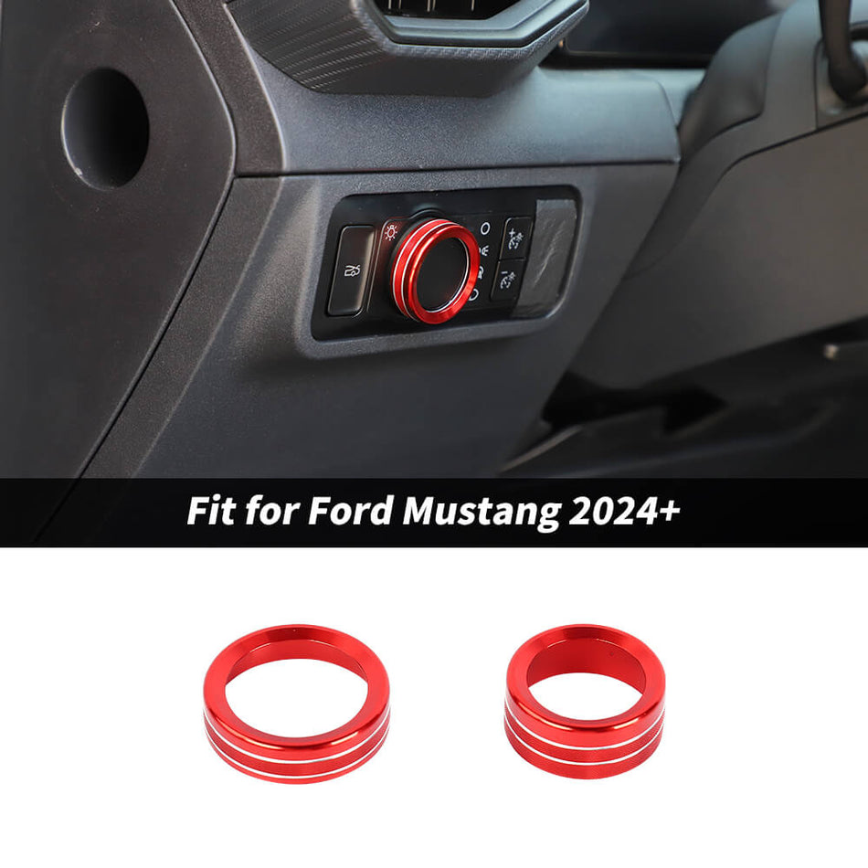 For 2024+ Ford Mustang Headlight Audio Adjustment Switch Knob Trim Cover