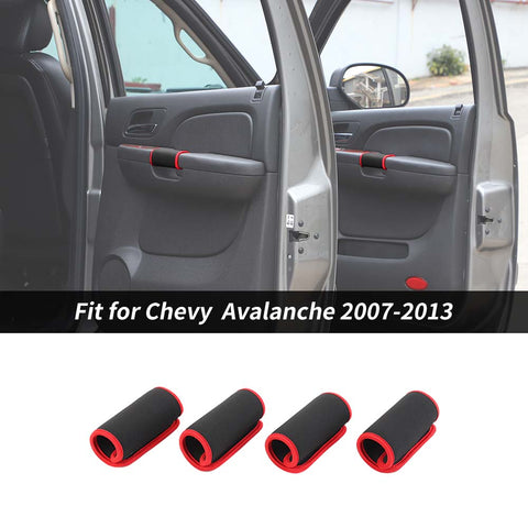 Interior Door Handle Protective Cloth Cover For Chevrolet Avalanche 2007-2013 Red Accessories | CheroCar