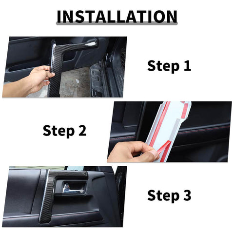 For 2010+ Toyota 4runner Interior Door Armrest Handle Stripe Decor Cover Trim